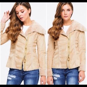 Faux suede jacket